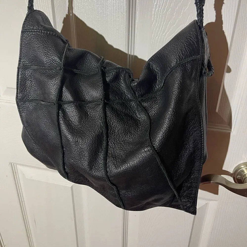 Nixon Soft leather Black Patchwork Hobo shoulder/crossbody medium Bag